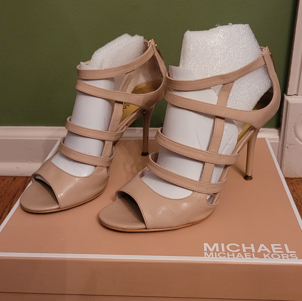 Michael kors nude strappy heels